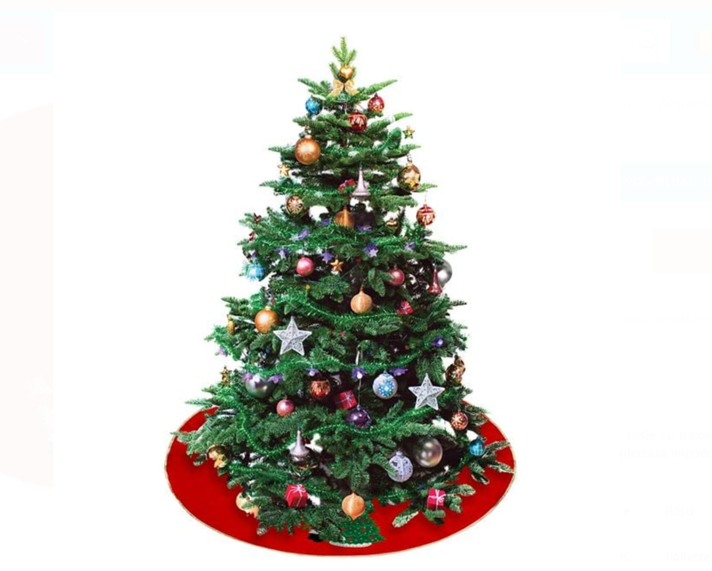 Fusta pentru Brad de Pasla Rosie Mos Craciun Brad 1m