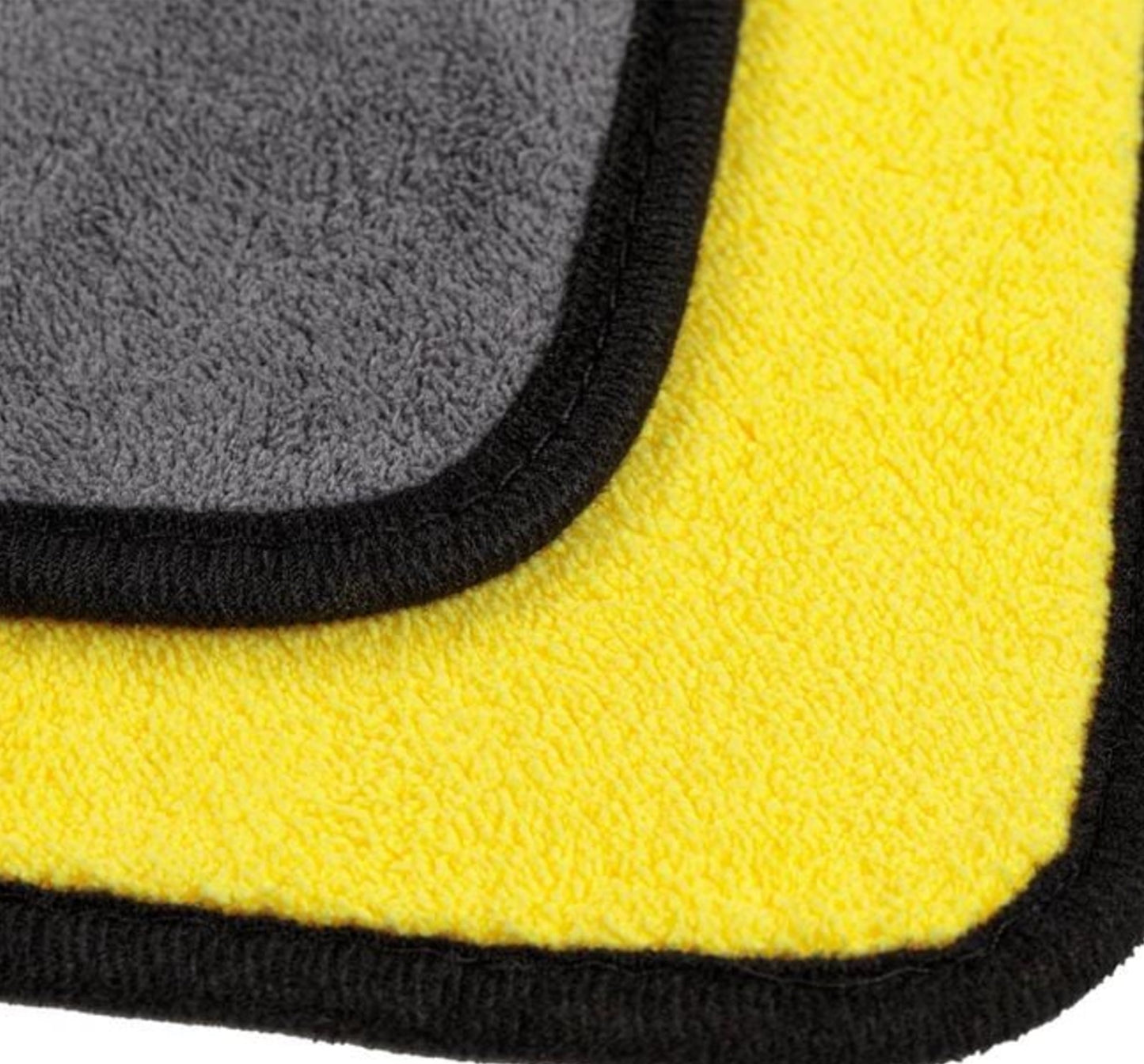 Set Lavete din Microfibre pentru Automobil Galbena Gri 30x30cm & 40x40cm - 2buc