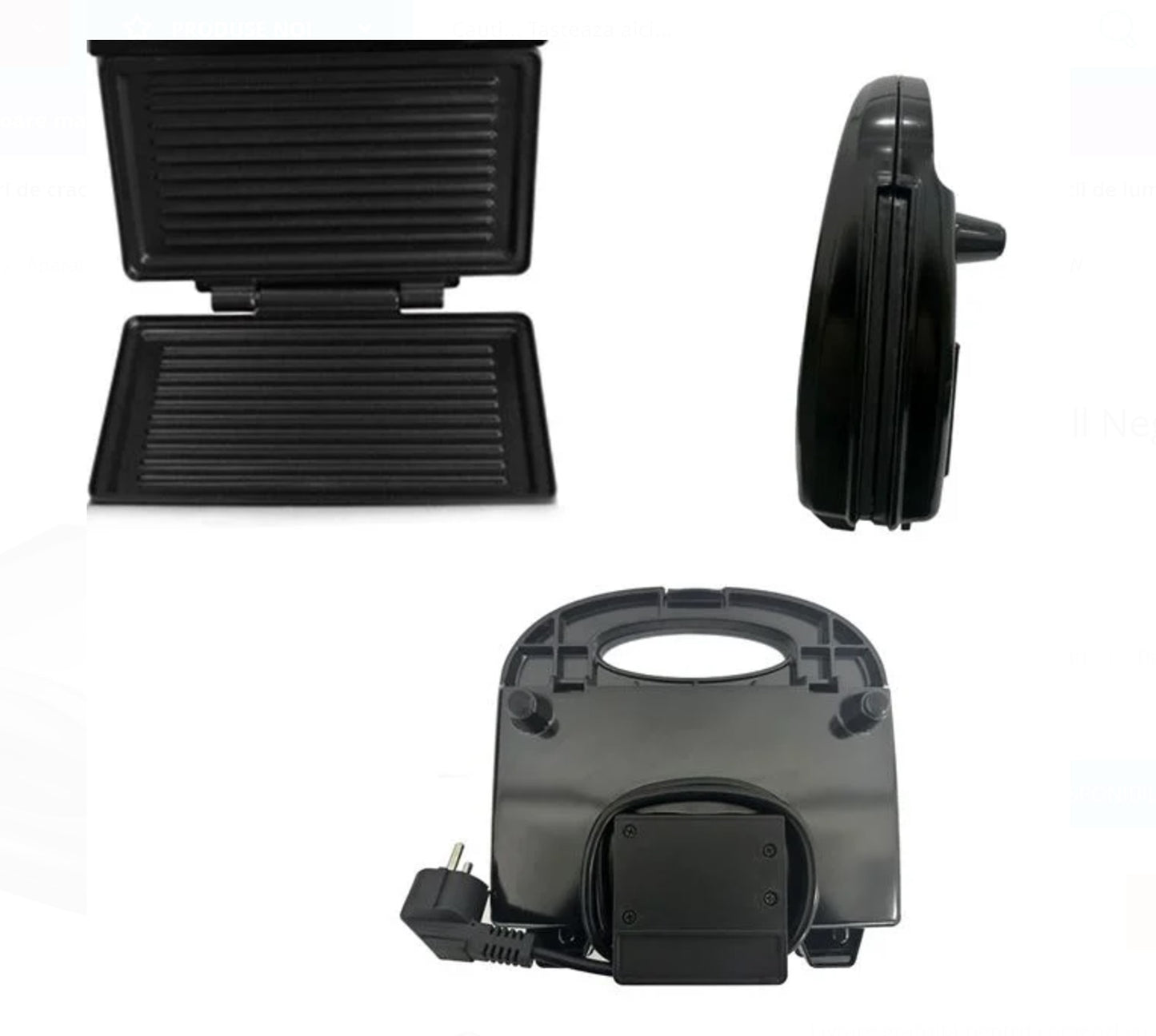 Aparat Sandwich Grill Negru Inox DiGi 0.1 - 750W