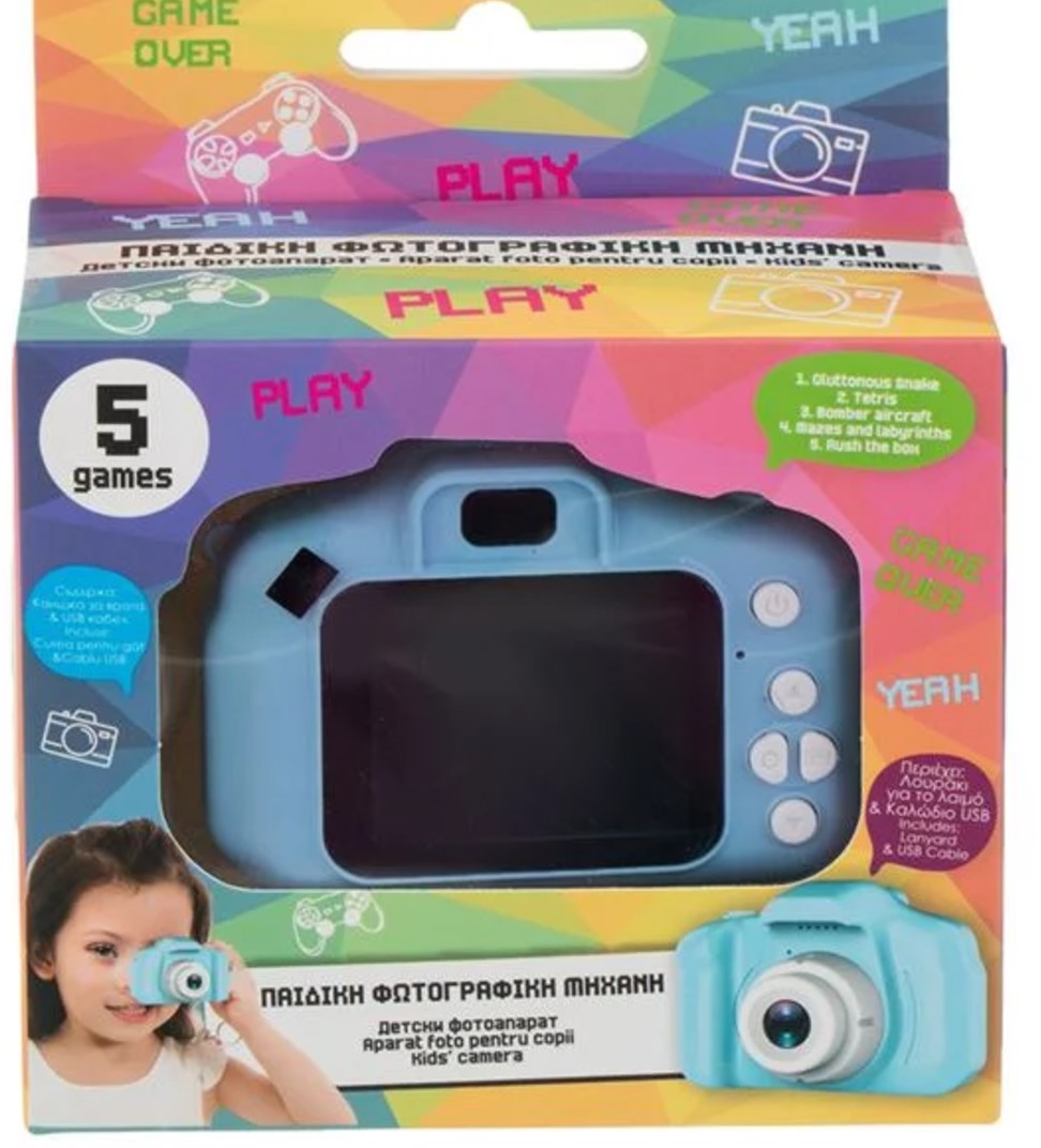 Aparat Foto cu 5 Jocuri Video Games USB 8.5x5x6cm