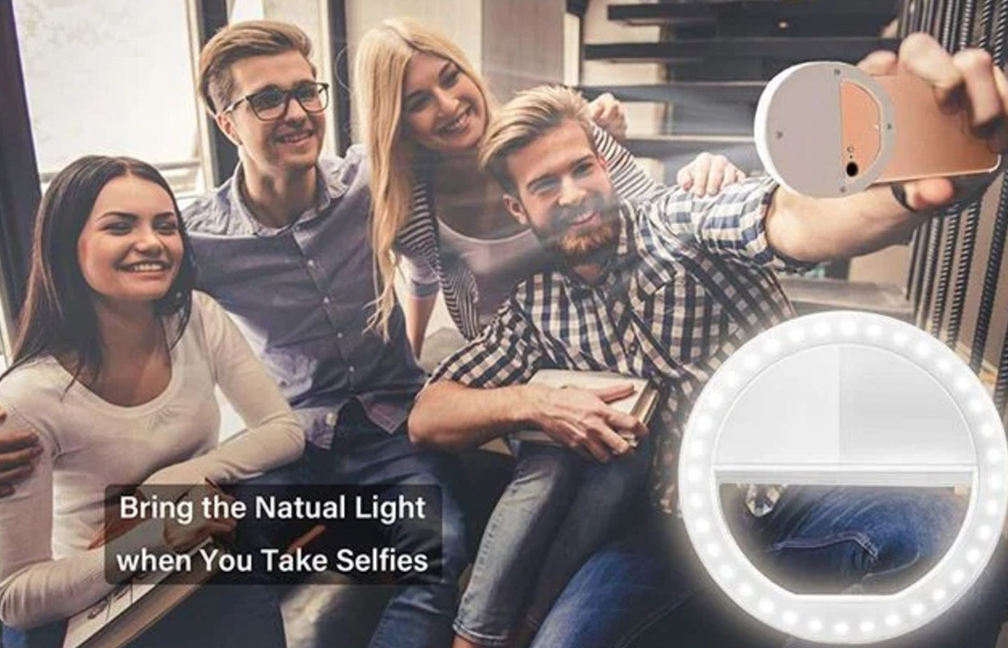 Lampa Ring Light Mini LED cu 4 Functii & USB
