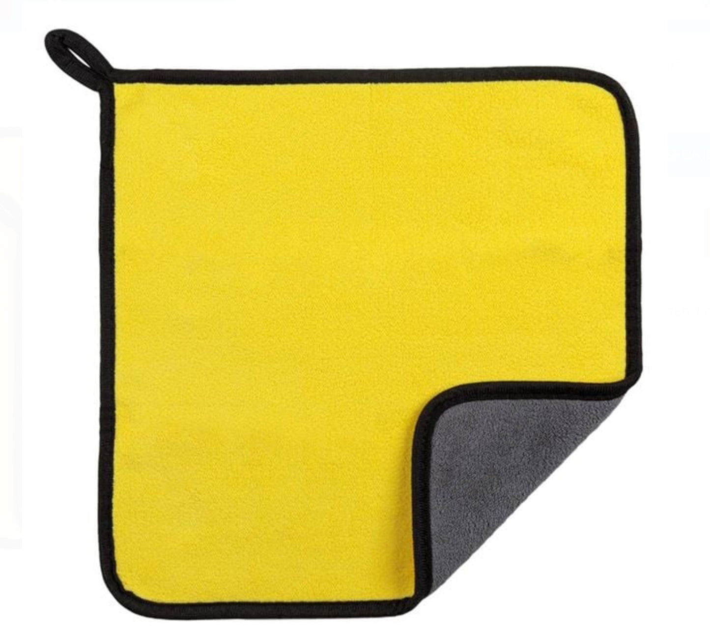 Set Lavete din Microfibre pentru Automobil Galbena Gri 30x30cm & 40x40cm - 2buc