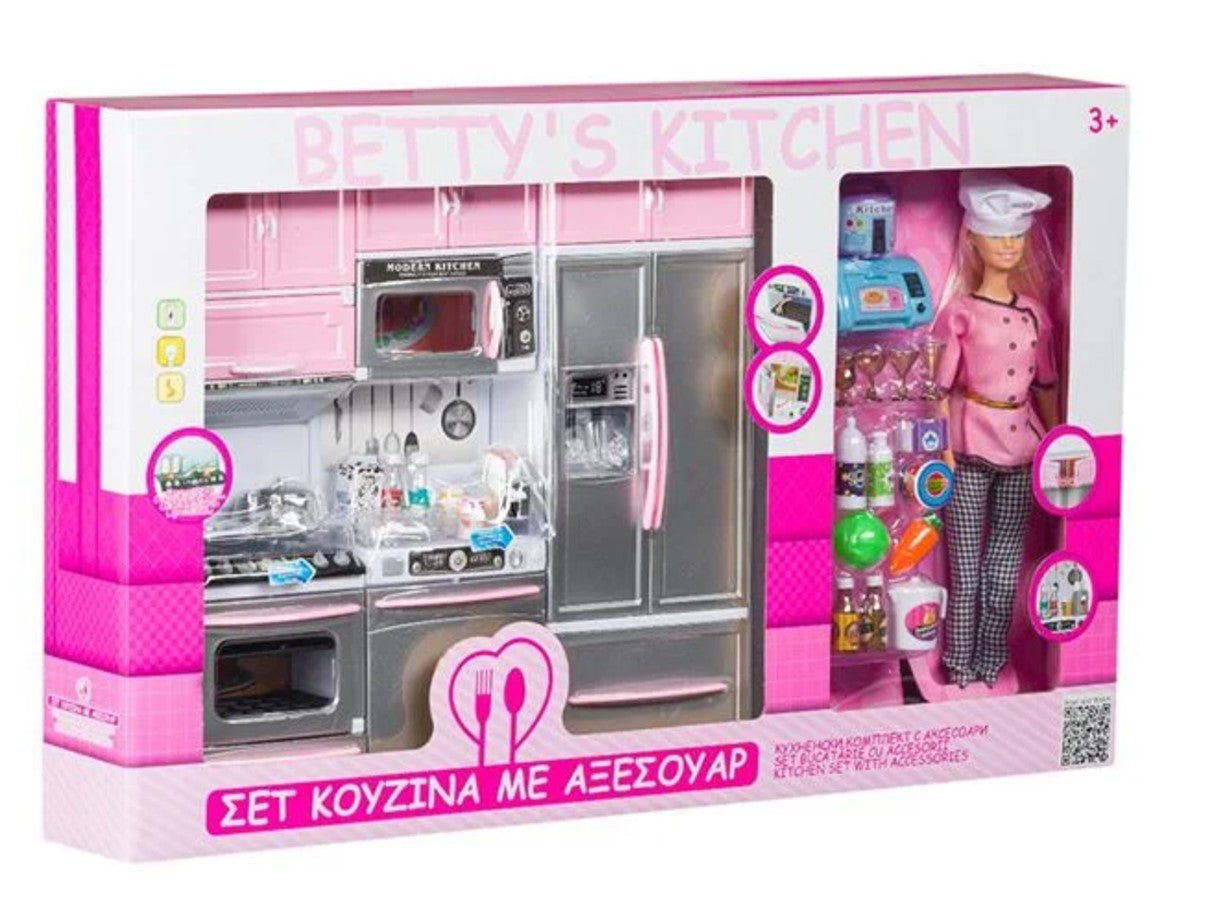 Set de Joaca Aragaz cu Sunet Lumini & Papusa Bucatar