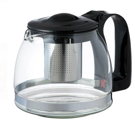 Ceainic din Sticla Transparenta cu Filtru din Otel Inoxidabil 700ml